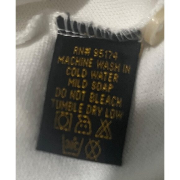 Alexander Julian Colours White Polo Shirt L 100% Cotton New With Tags Stain On F - Picture 9 of 9